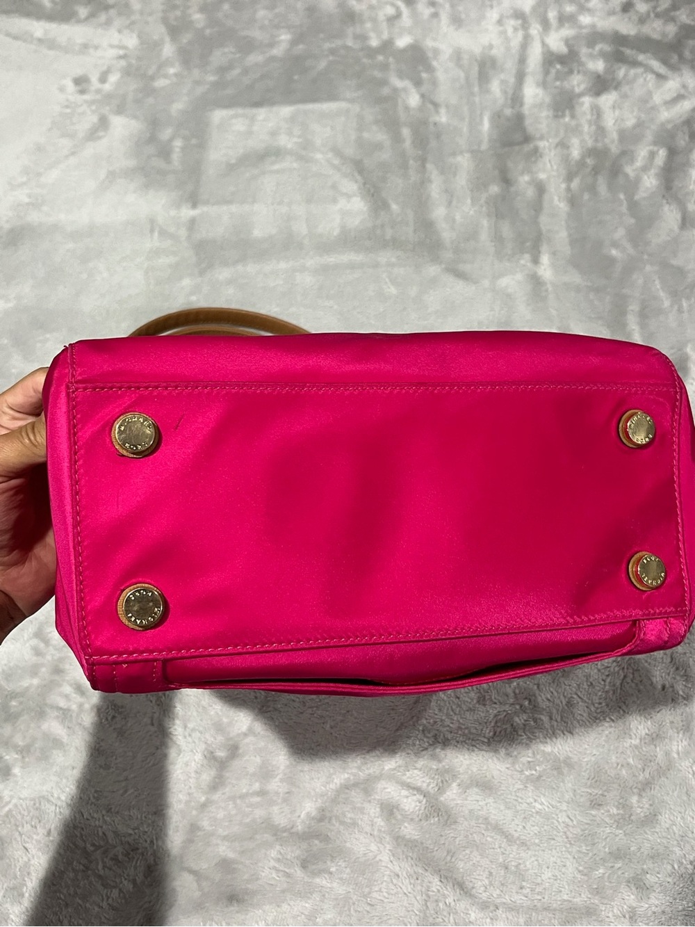 Michael Kors Kelsey Medium Nylon Tote Hot Pink Shoulder Bag EUC - Picture 8 of 12
